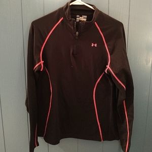 Under Armour XL Cold Gear Zip Up Pink and Black